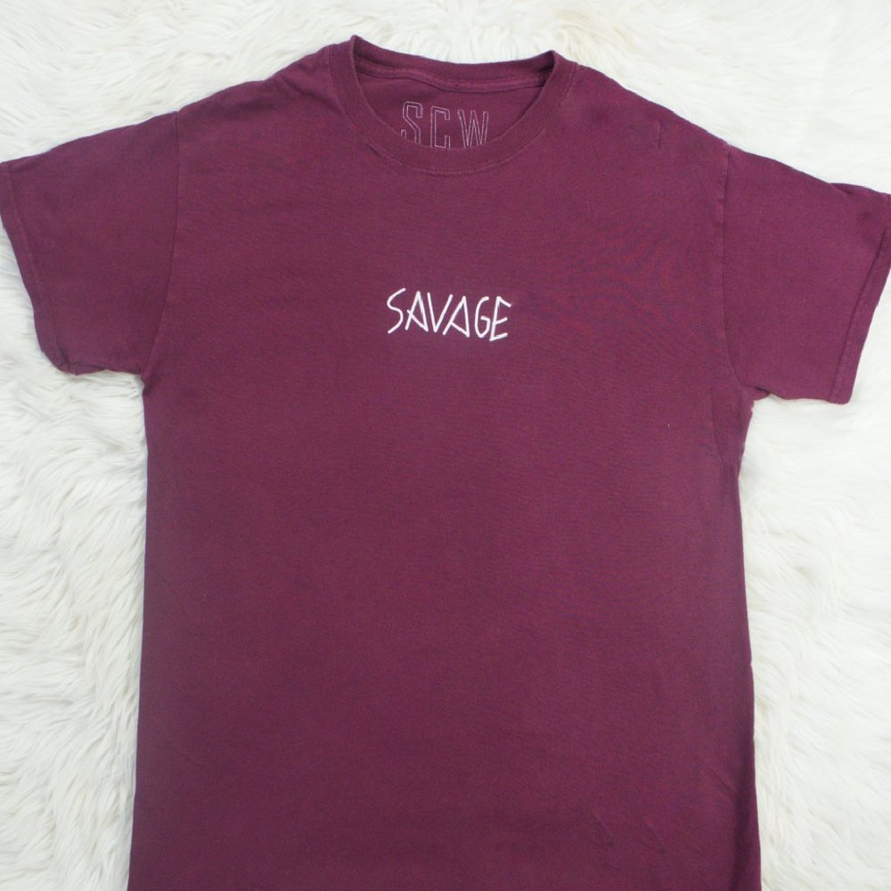 SCW savage Men's small red shirt